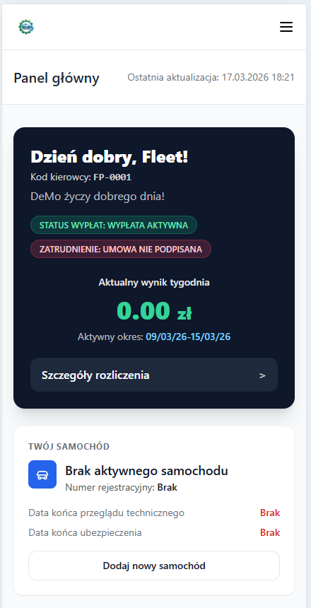 Aplikacja Kierowcy FPanel